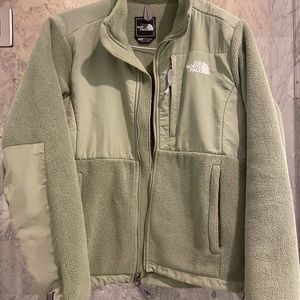 North face green fleece Denali jacket